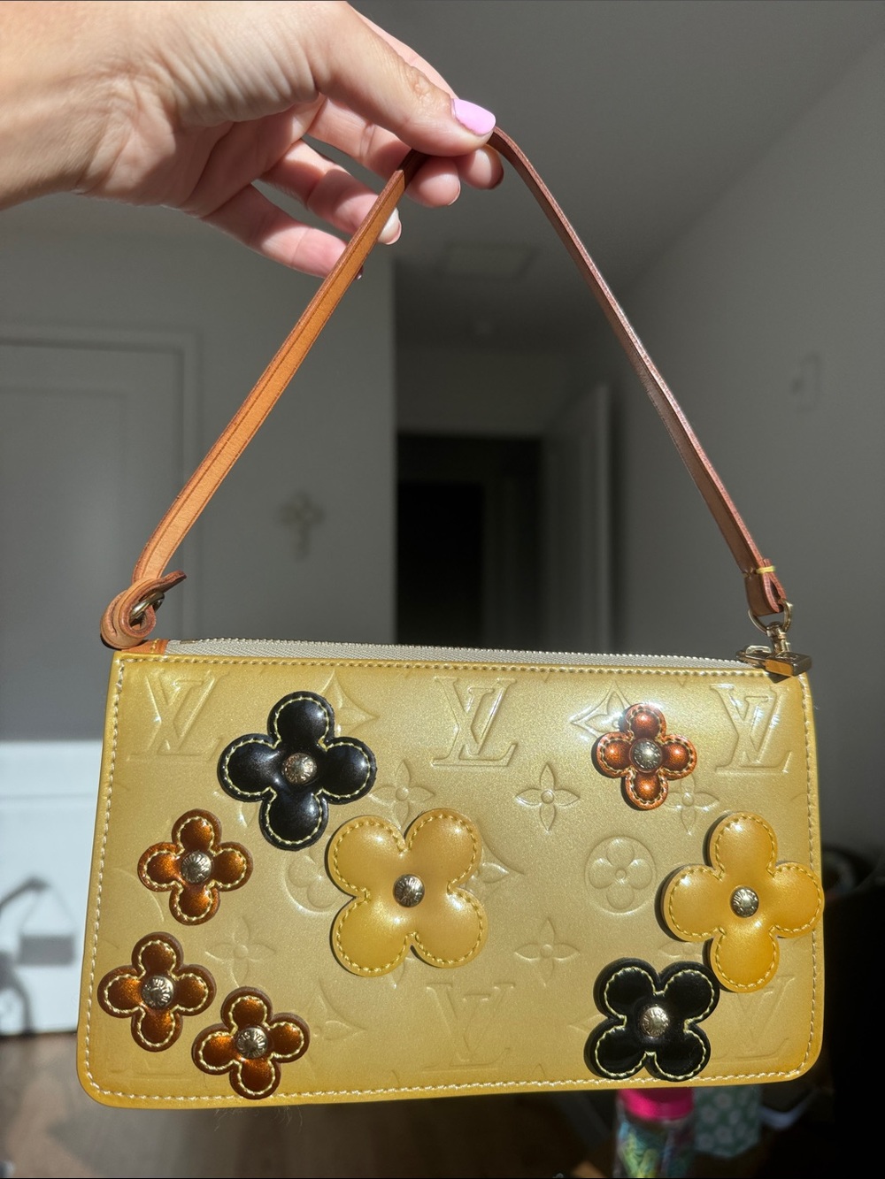Louis Vuitton Lexington Fleurs Vernis Pochette Accessories Authentic Rare Y2K